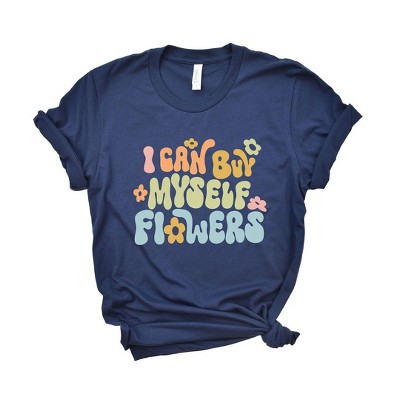 Simply Sage Market Women's I Can Buy Myself Flowers Colorful Short Sleeve Graphic Tee