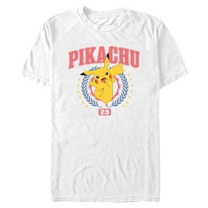 Mens Pokemon Happy Collegiate Pikachu T Shirt - 1 of 4