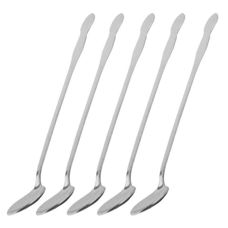Unique Bargains Stainless Steel Straight Long Handle Tea Latte Coffee Ice Cream Spoons 9.8" x 1.2" Silver Tone 4 Pcs, 3 of 4