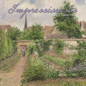 The Gifted Stationery 2025 Square Wall Calendar, Impressionists, 16-Month Arts & Antiques Theme with 180 Reminder Stickers (12x12 In) - 1 of 4