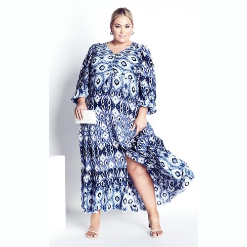 Avenue  Women's Plus Size Val Dress - Navy - 30w/32w : Target