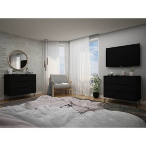 Set of 2 Rockefeller 3 Drawer Dresser - Manhattan Comfort - 1 of 4