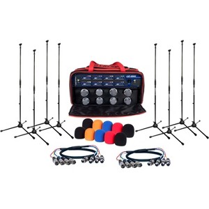 VOCOPRO 8 Channel UHF Wireless Mic system with Mic stands/bag/windscreen UHF8800XL - 1 of 1