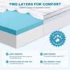 HYLEORY Dual Layer 4 Inch Memory Foam Mattress Topper, 2 Inch Gel Memory Foam and 2 Inch Cooling Pillow - image 2 of 4