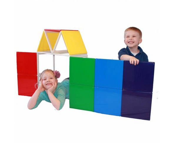 Panelcraft Rainbow Solids Magnetic Building Set  - 19 Piece Set