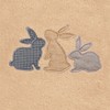 Linum Home Textiles Bunny Row - Embroidered Luxury 100% Turkish Cotton Hand Towels (Set of 2) - 3 of 3