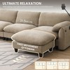YOOCOZZ Sectional Sofa with Built-in Phone Holder and Charger, Side Storage Pockets, and Movable Ottoman - 4 of 4