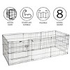 Puppy Playpen - Foldable Metal Exercise Enclosure with Eight 24-Inch Panels - Indoor/Outdoor Fence for Dogs, Cats, or Small Animals by PETMAKER - image 3 of 4