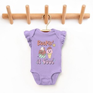 The Juniper Shop Keepin' It Cool Ice Cream Baby Flutter Sleeve Bodysuit - 1 of 2