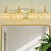 DAKAFUL Crystal Bathroom Vanity Light, Vanity Fixtures with Clear Textured Shades,Wall Sconce Over Mirror,for Bedroom/home decor - 2 of 4