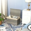 SONGMICS Storage Basket with Lid, 17.2 Gallon (65L) Storage Bin, Woven Blanket Storage Basket with Handles, Foldable, Removable Liner, Metal Frame - 2 of 4