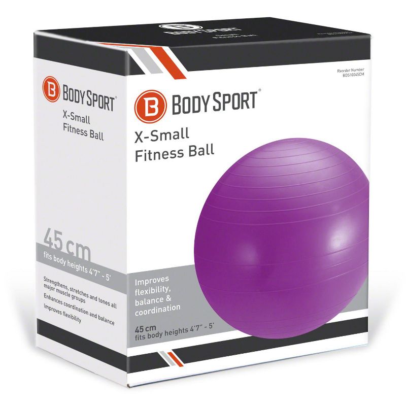 BodySport Standard Exercise Ball with Pump, Exercise Equipment for Home, Office, Gym, and Classroom, 5 of 8