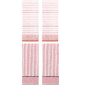 REGALWOVEN 4 Pcs Cotton Soft Comfortable Absorbent Striped Hand Towel - 1 of 4