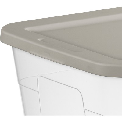 56qt Storage Box clear with Green or Gray Lids - Room Essentials&#8482;