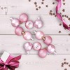 Northlight Shatterproof 3-Finish Christmas Ball Ornaments - Pink - 1.25" (30mm) - 18ct - 2 of 4