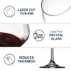 Bormioli Rocco 18oz Red Wineglasses, Crystal Clear Star Glass, Laser Cut Rim, Elegant Party Drinking Glassware, Restaurant Quality, Set of 8 - 3 of 4