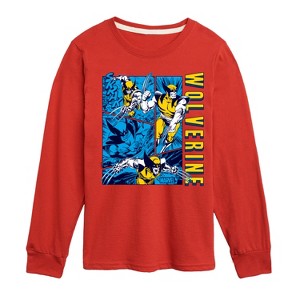 Boys' - Marvel - Comic Book Panels Long Sleeve Graphic T-Shirt - 1 of 4