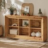 Hommoo 63" Solid Wood Farmhouse Console Table, 6-Cube Storage Entryway Table - 4 of 4