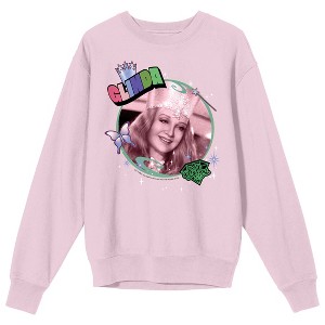 The Wizard of Oz Glinda the Good Witch Adult Pink Crew Neck Sweatshirt - 1 of 2