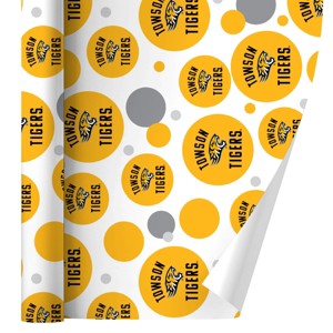 Towson University Tigers Premium Gift Wrap Wrapping Paper Roll 30x72 - 1 of 4