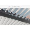 PURPLE LEAF Louvered Pergola Outdoor Aluminum Pergola with White Adjustable Rainproof Roof Grey Frame Hardtop Gazebo for Patio Deck Garden - 3 of 4