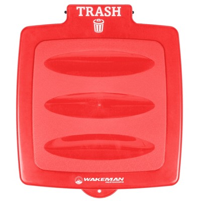 Red Collapsible Plastic Outdoor Trash Bag Holder