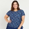 Calypsa Women's UPF 50+ Short Sleeve Adele Swim Top - 4 of 4