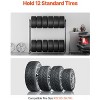 VEVOR Rolling Tire Storage Rack, 2-Shelf Tire Holder and Transport Trailer for Garage, Heavy-Duty Steel Tire Storage Cart with Wheel, Black - 3 of 4