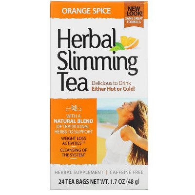 21st Century, Herbal Slimming Tea, Orange Spice, Caffeine Free, 24 Tea Bags, 1.7 oz (48 g)