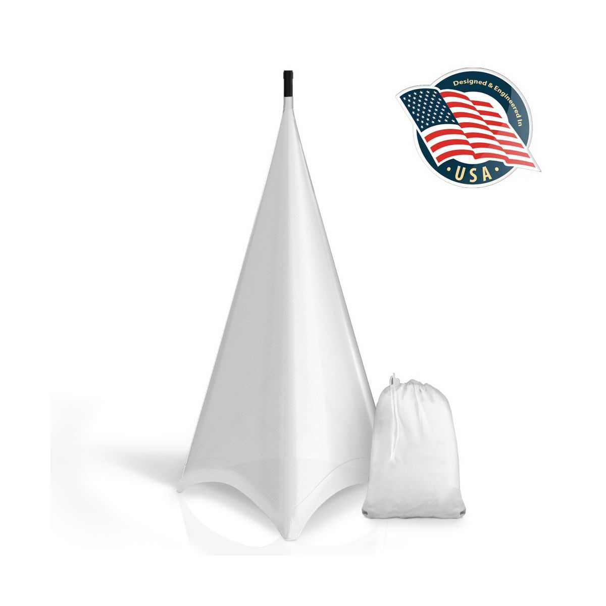 Pyle Triple-Sided White Speaker and Lighting Stand Scrim