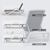 SKRAN Adjustable Aluminum Outdoor Pool Patio Chaise Lounge with Arm All Weather Pool Chairs for Outside,Beach - 4 of 4