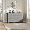 White Dresser for Bedroom with 6 Drawers, 47" Wide Wood Chest of Deep Drawers, Modern TV Stand Large Storage Organizer for Closet,Living Room,Hallway - 2 of 4