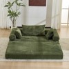 Karl Home |Modern King Size Convertible Sleeper Sofa Stackable Corduroy Sofa Bed - 2 of 4