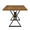 Christopher Knight Home Cora 63" Rustic Metal and Wood X-Shape Dining Table Brown - 4 of 4