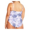 Women's Curve Ola Lace High Neck One Piece Swimsuit - Plus - Raisins - 2 of 3