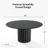 Dovelina Mid-Century Round Dining Table Wood Kitchen Table Dining Room Table for 4 People - Black - image 3 of 4