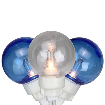 Northlight 10ct G30 Globe Icicle String Lights Blue/Clear- 10.25' White Wire