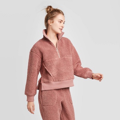 women sherpa pullover