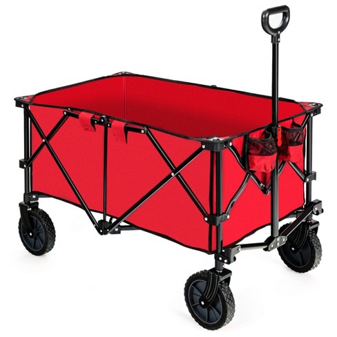 Outsunny Folding Wagon Garten Cart Collapsible Camping Trolley