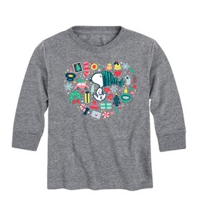 Boys' - Peanuts - Christmas Fun Long Sleeve Graphic T-Shirt - 1 of 4