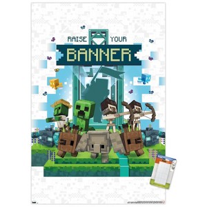 Trends International Minecraft: Legends - Raise Your Banner Unframed Wall Poster Prints - 1 of 4