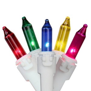 Northlight 100ct Mini Icicle String Lights Multi-Color - 7' White Wire - 1 of 4
