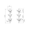 KWPZQEB Coat Rack Wall Mounted - 8 Tri Hooks, Metal Coat Hook Rail for Coat Hat Towel Purse Robes Mudroom Bathroom Entryway - 3 of 4