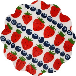 Pavilion Gift Company - Strawberries - 9.25" Glass Bowl - Dining Bowls - 1 of 4