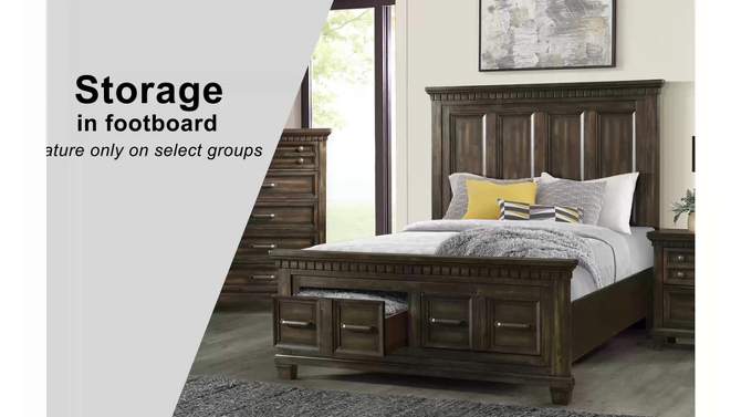 Claire Storage Bed with Bookcase Headboard King Rich Espresso - Picket House Furnishings, 2 of 4, play video