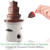 NutriChef PKFNMK16.5 Electric Countertop 3 Tier Stainless Steel Fondue Maker Fountain for Chocolate, Cheese, Liqueurs, Caramel Dip, White (4 Pack) - 3 of 4