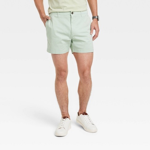 Green Slim Fit Chino Shorts