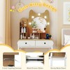 Resenkos Cute Kitty Vanity Desk - Small Size, Lighted Mirror, Power Outlets, Adorable Makeup Table - Natural White - 4 of 4