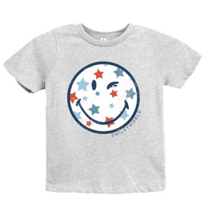 The Juniper Shop SmileyWorld Patriotic Star Wink Youth Short Sleeve Tee - 1 of 4