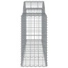 vidaXL Gabion Basket Silver Galvanized iron 78.7 x 19.7 in Durable - 78.7" x 19.7" x 31.5"/39.4" - 4 of 4